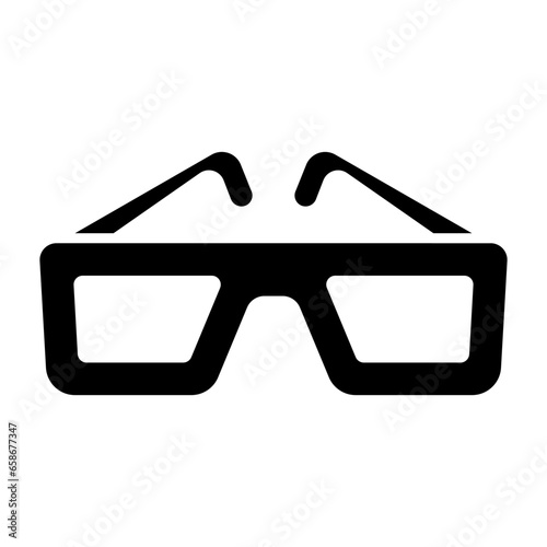 Cinema Glasses Glyph Icon