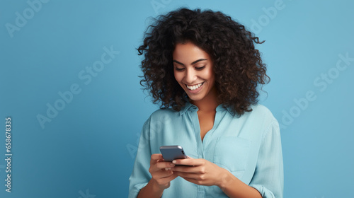 woman texting on cell phone