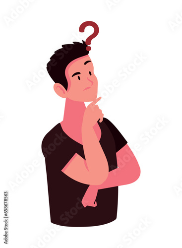 man thinking portrait