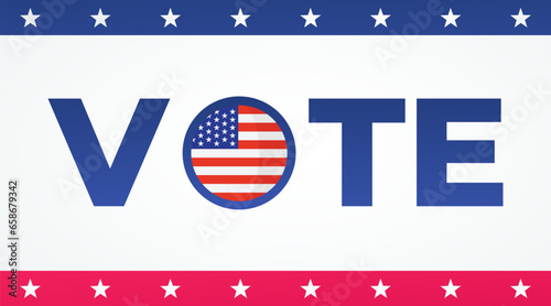 023 us elections day, american vote, creative design for political debate, creative banner, design concept, with blue and red text.