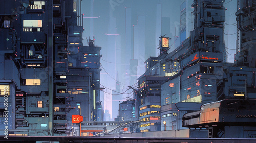 Dystopian Downpour: Urban Decay in the Cyberpunk Megalopolis, Generative AI