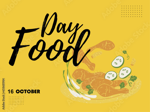 World Food Day, 3D illustration. Social media concept Design.16