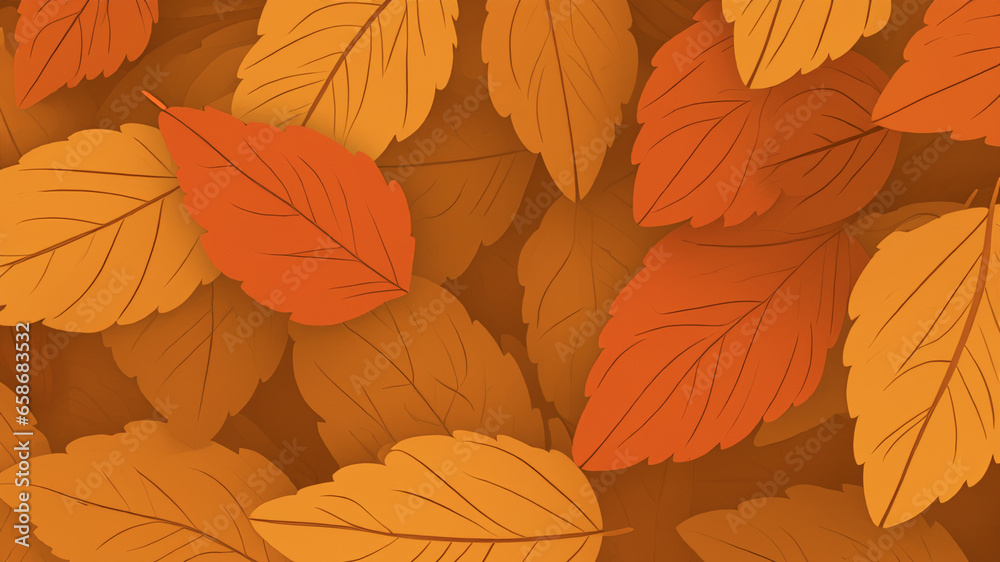 Autumn brown leaves background