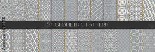 Minimalist Geometric Patterns Set. Abstract Lines Seamless Pattern for Textile, Fabric, Surface and Graphic Design. Vector Linear Geometric Repeat Textures.