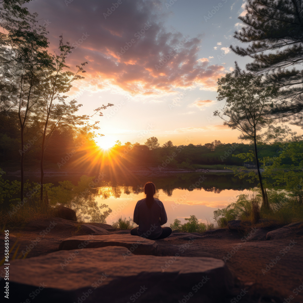 meditation at sunset meditation at sunset