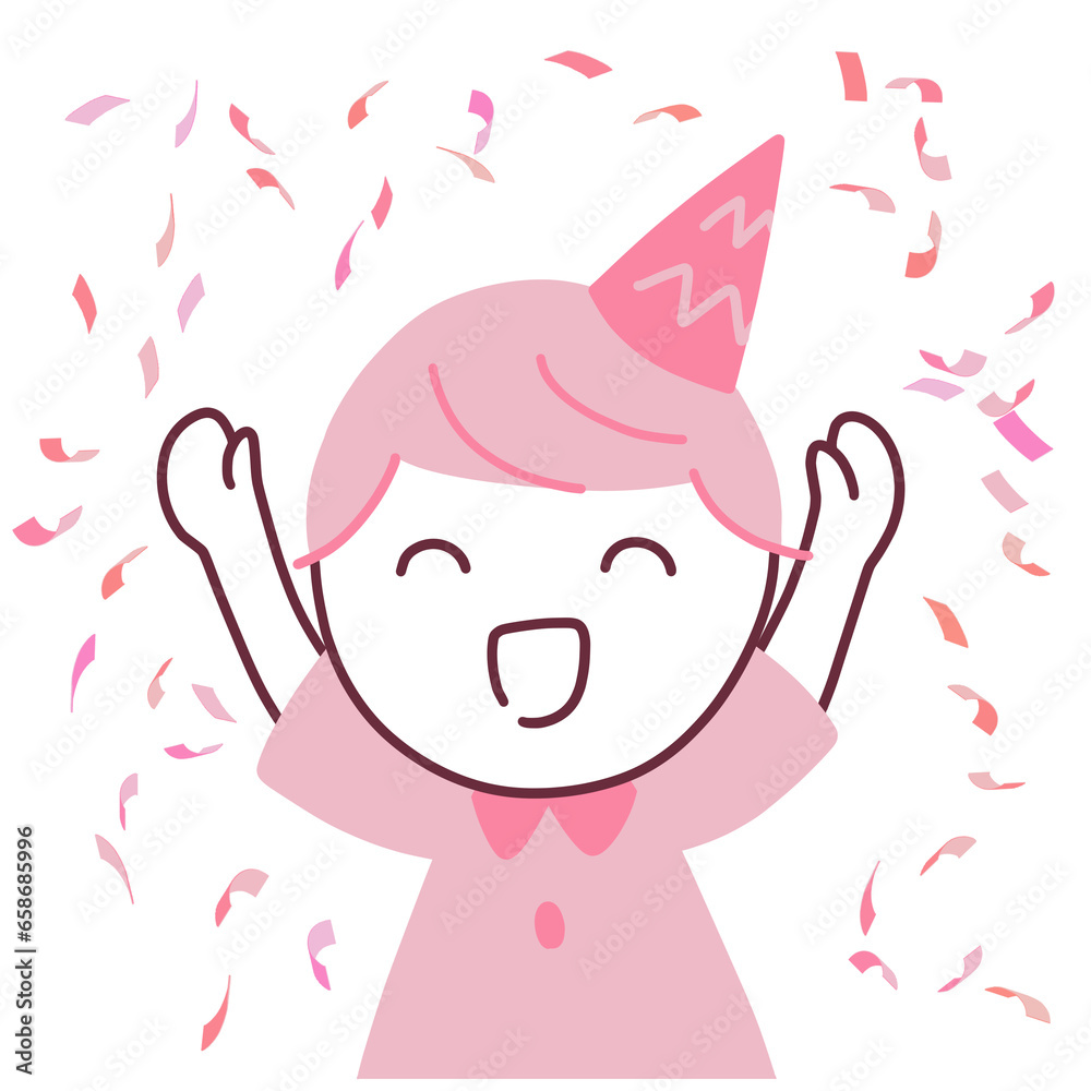 パーティーで喜ぶ女の子