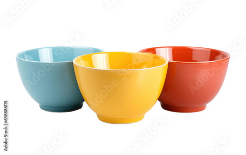 Mixing Bowls Essential for Stirring and Combining Various Recipes Isolated on a Transparent Background PNG.