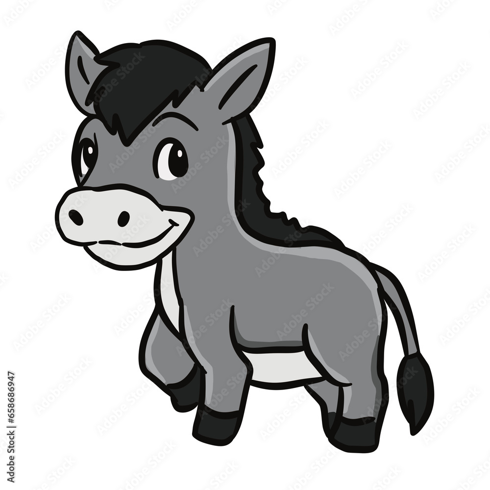 Naklejka premium Donkey cartoon