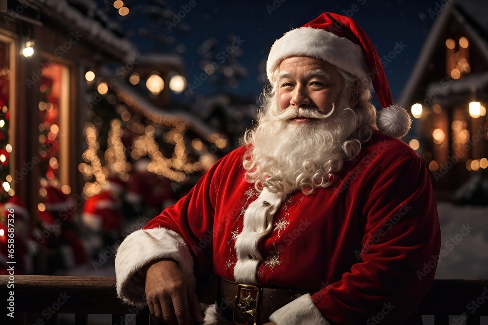 Portrait of Santa Claus at Christmas night