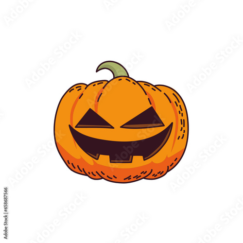 halloween pumpkin isolated on white background, halloween pumpkin, Halloween element 
