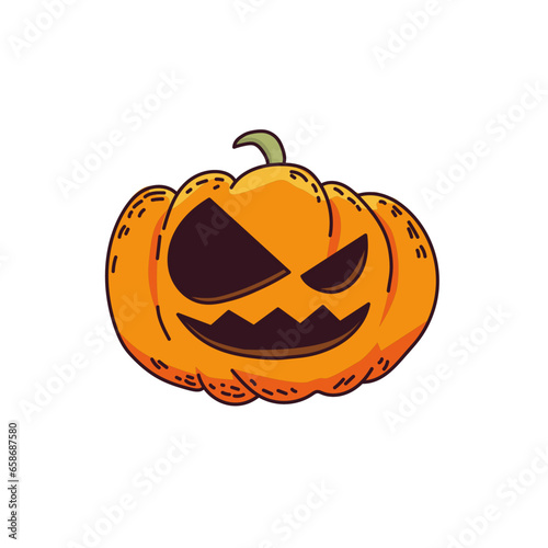 halloween pumpkin isolated on white background