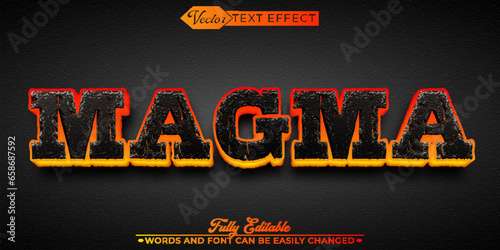 Volcanic Magma Lava Editable Text Effect Template
