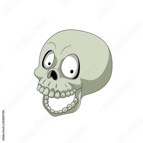cartoon skull, Halloween skull, halloween element 