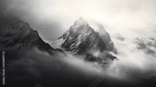 misty mountain landscape