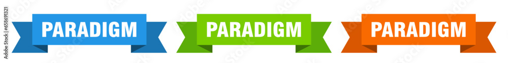 paradigm ribbon. paradigm isolated paper sign. banner paradigm ribbon. paradigm isolated paper sign. banner