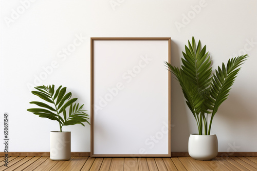 empty room with a window and a frame