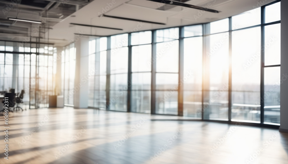 Fototapeta premium Blurred Office with Abundant Windows