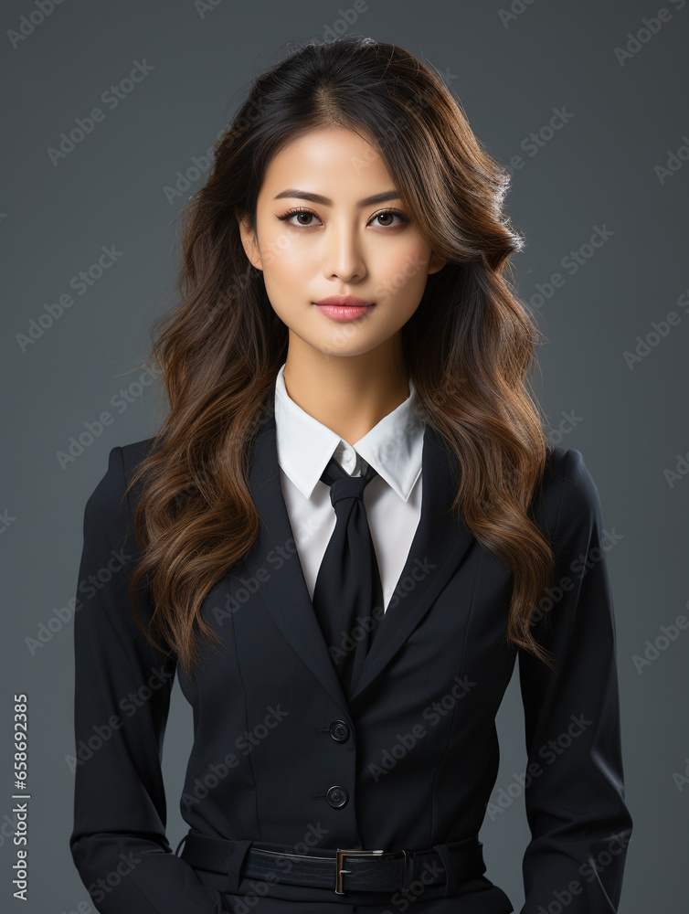 A portrait photography of a 20-year old bossiness woman, generative ai A portrait photography of a 20-year old bossiness woman, generative ai