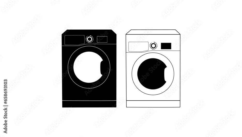 Front Load washing machine silhouette