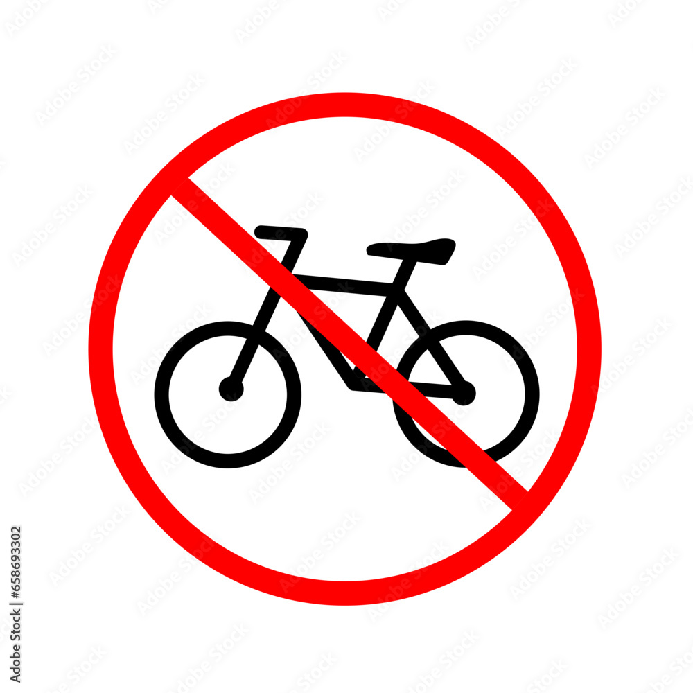 no bicycles allowed sign on white background.no bicycles sign no bicycles allowed sign on white background.no bicycles sign