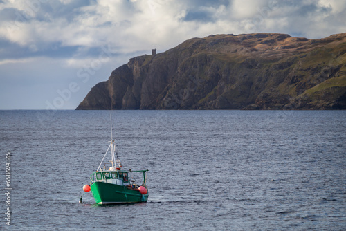 Fishing boat at Slieve League in County Donegal