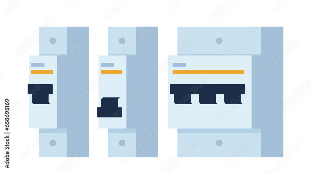 Automatic Circuit Breaker Electric Switches Set Fuse Box Types Of 