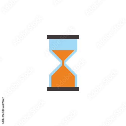 sand watch colorful simple geometric vector