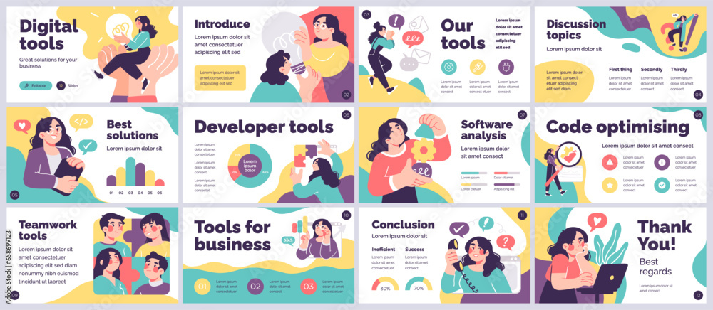 Presentation and slide layout background. Design template with business ...