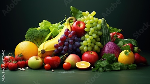 Colorful fresh produce Promoting healthy eating