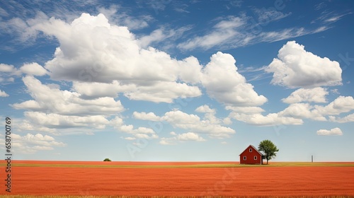 American rural landscape wi...