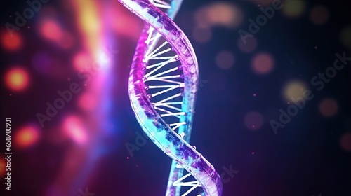3D icon of a medical cartoon depicting a spiral DNA strand