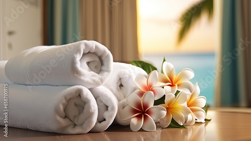 Luxury hotel room with Plum...