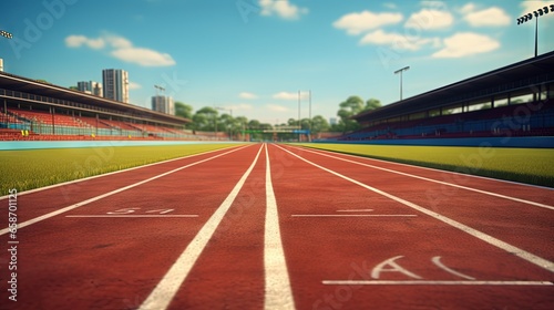 Athletics game s running track © vxnaghiyev