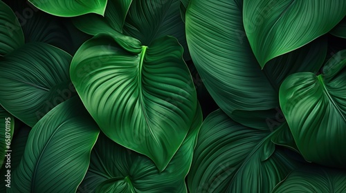 Wallpaper Mural Green leaves texture on a nature background Torontodigital.ca