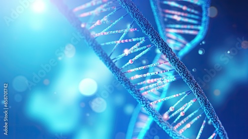 3d representation of DNA on blue backdrop