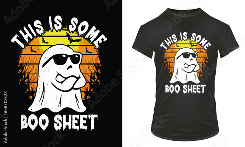 This is some boo sheet design, Halloween t-shirt design, retro and cute ghost design