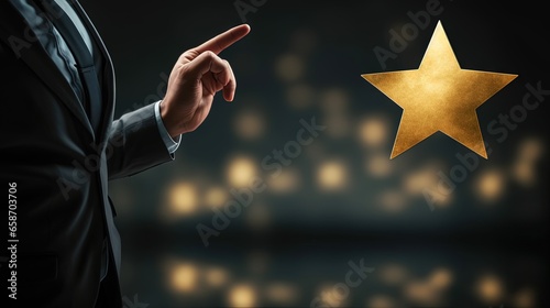 Improving company rating with five star evaluation concept