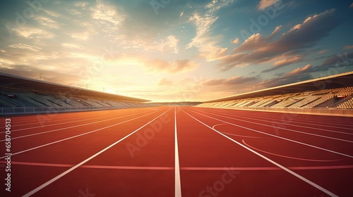 Athletics game s running track