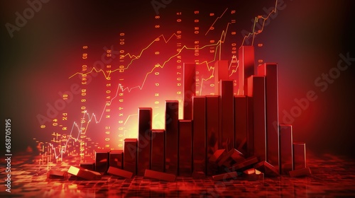 Global market crisis results in stock prices dropping indicating a downward trend