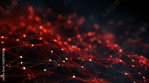 Abstract futuristic digital background with glowing lines and dots resembling a network plexus