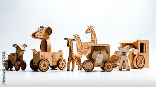 Assorted homemade cardboard...