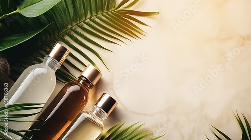Glass bottled spa products ...