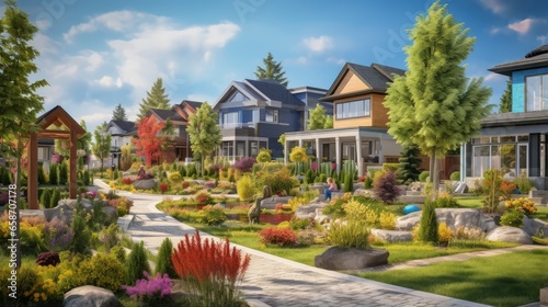 Colorful summer gardens com...