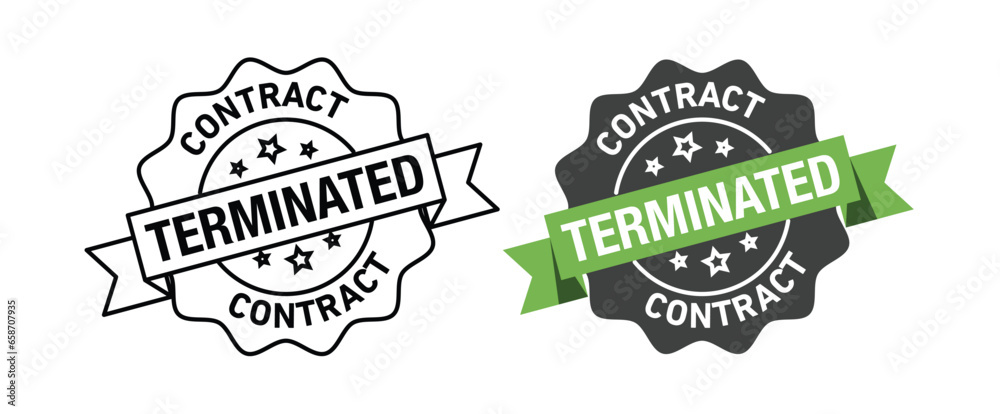 Contract terminated rounded vector symbol set