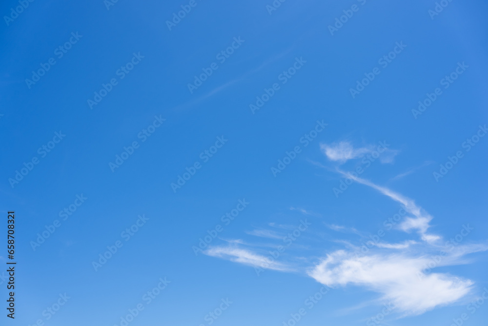 Beautiful Clear Blue Sky with Clouds in Summer Beautiful Clear Blue Sky with Clouds in Summer
