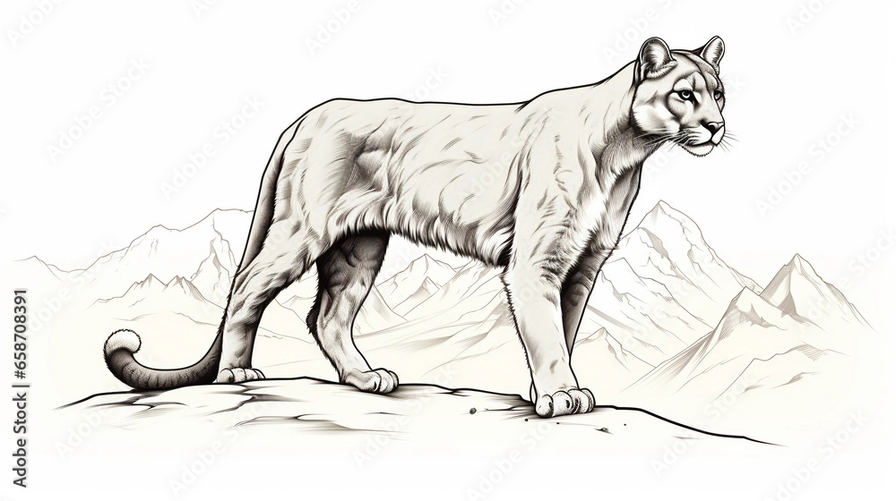 Obraz premium sketch of a wolf