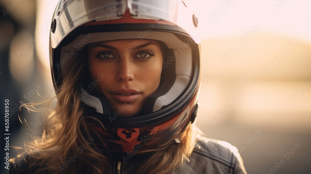beautiful woman in motorcycle helmet beautiful woman in motorcycle helmet