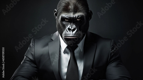 Gorilla in suit