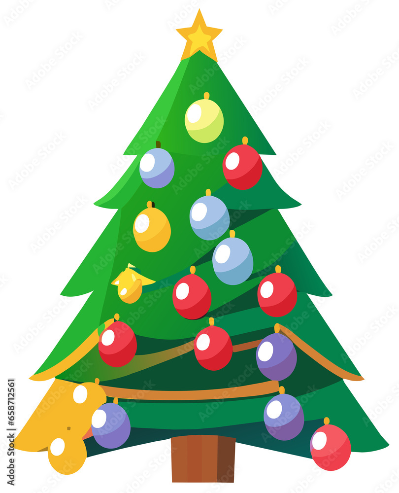 Obraz premium christmas tree with balls
