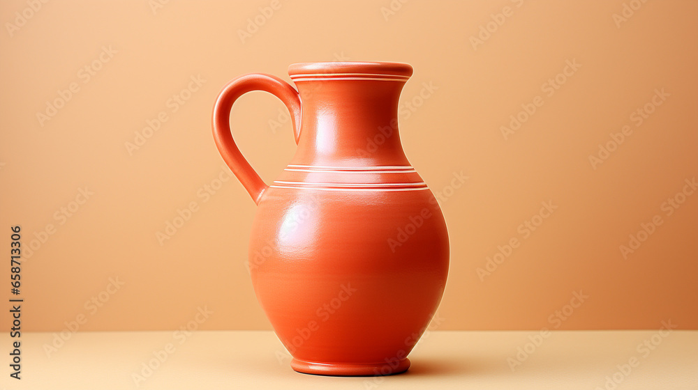 A clay pot with a spout allowing for convenient pouri UHD wallpaper Stock Photographic Image